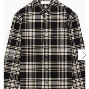 Alex Mill Black and White Plaid Casual Button Down Shirt